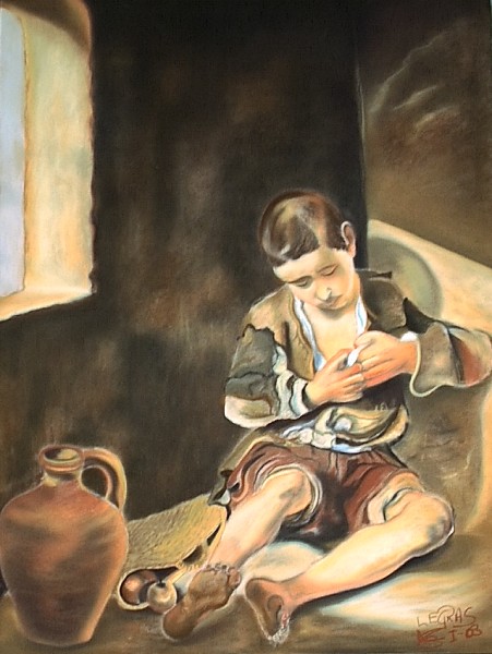 044 Le gavroche (inspire de Murillo).jpg - Gavroche (d'après Murillo 6) (60x80 cm